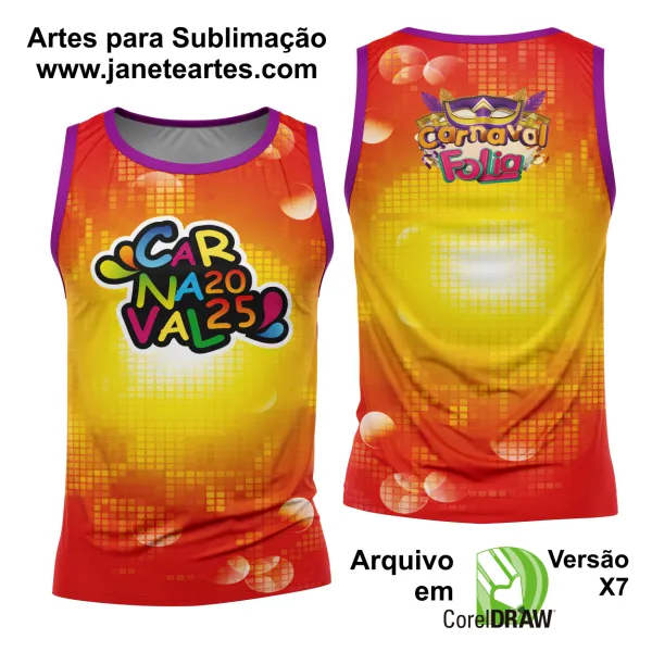 Arte Estampa Camisa Abadá de Carnaval 2025 - Modelo 23