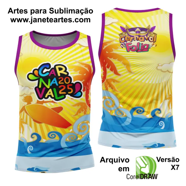 Arte Estampa Camisa Abadá de Carnaval 2025 - Modelo 23