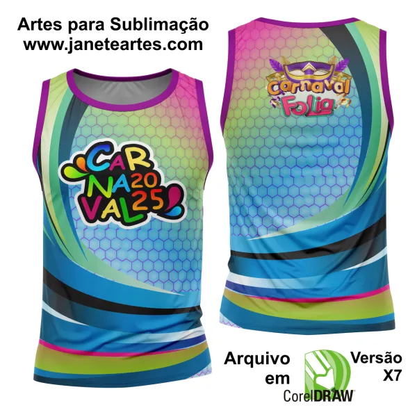 Arte Estampa Camisa Abadá de Carnaval 2025 - Modelo 23