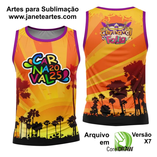 Arte Estampa Camisa Abadá de Carnaval 2025 - Modelo 23