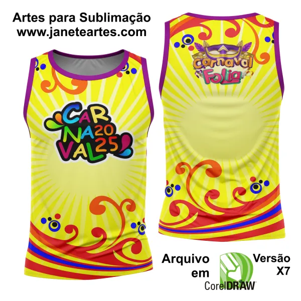 Arte Estampa Camisa Abadá de Carnaval 2025 - Modelo 23