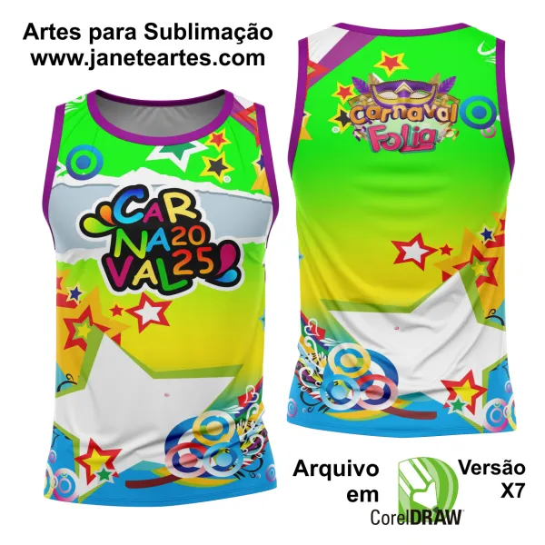 Arte Estampa Camisa Abadá de Carnaval 2025 - Modelo 23