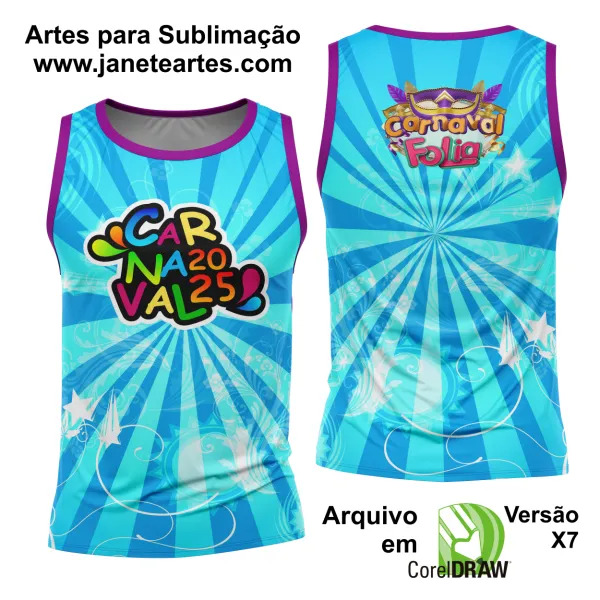 Arte Estampa Camisa Abadá de Carnaval 2025 - Modelo 23