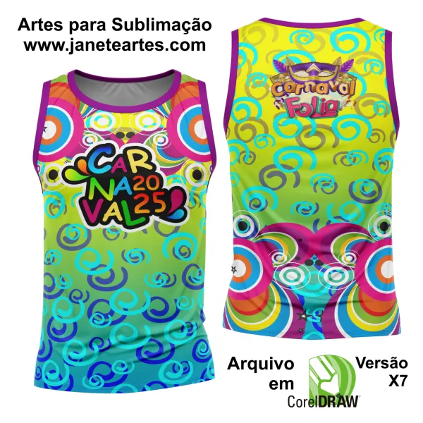 Arte Estampa Camisa Abadá de Carnaval 2025 - Modelo 23