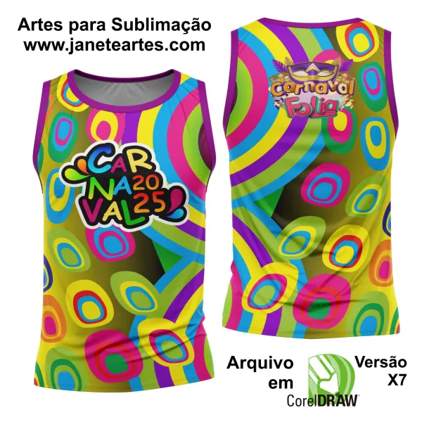 Arte Estampa Camisa Abadá de Carnaval 2025 - Modelo 23