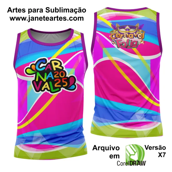 Arte Estampa Camisa Abadá de Carnaval 2025 - Modelo 23