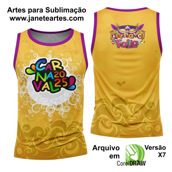 Arte Estampa Camisa Abadá de Carnaval 2025 - Modelo 23