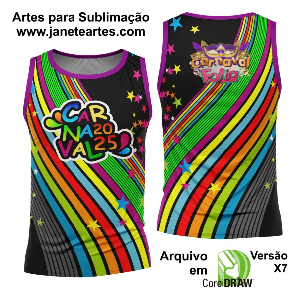 Arte Estampa Camisa Abadá de Carnaval 2025 - Modelo 23