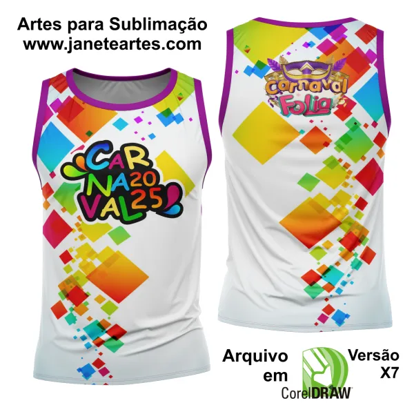 Arte Estampa Camisa Abadá de Carnaval 2025 - Modelo 23