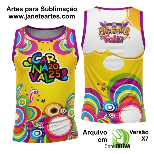 Arte Estampa Camisa Abadá de Carnaval 2025 - Modelo 23