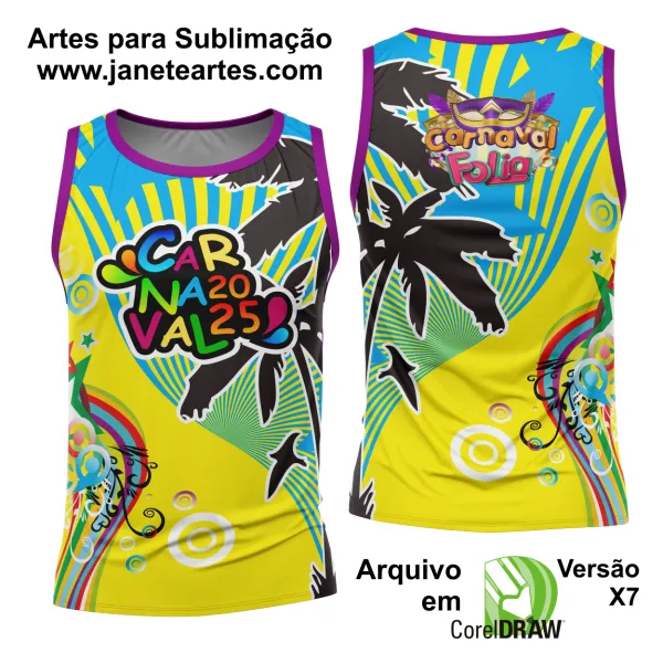 Arte Estampa Camisa Abadá de Carnaval 2025 - Modelo 23