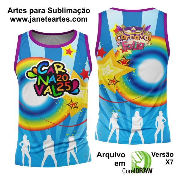 Arte Estampa Camisa Abadá de Carnaval 2025 - Modelo 23