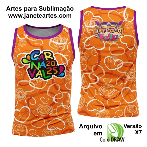 Arte Estampa Camisa Abadá de Carnaval 2025 - Modelo 23