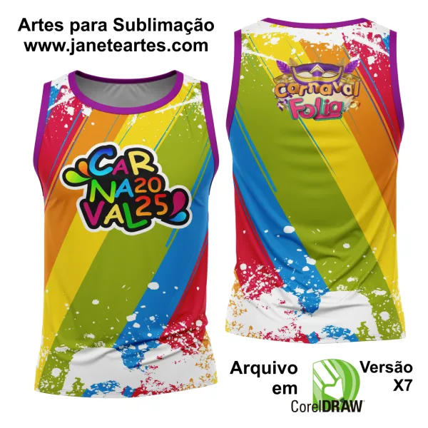 Arte Estampa Camisa Abadá de Carnaval 2025 - Modelo 23