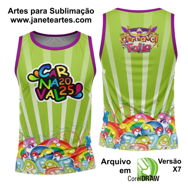 Arte Estampa Camisa Abadá de Carnaval 2025 - Modelo 23