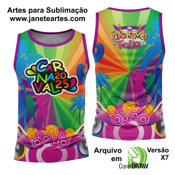 Arte Estampa Camisa Abadá de Carnaval 2025 - Modelo 23