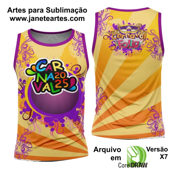 Arte Estampa Camisa Abadá de Carnaval 2025 - Modelo 23