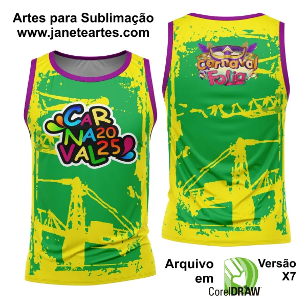 Arte Estampa Camisa Abadá de Carnaval 2025 - Modelo 23