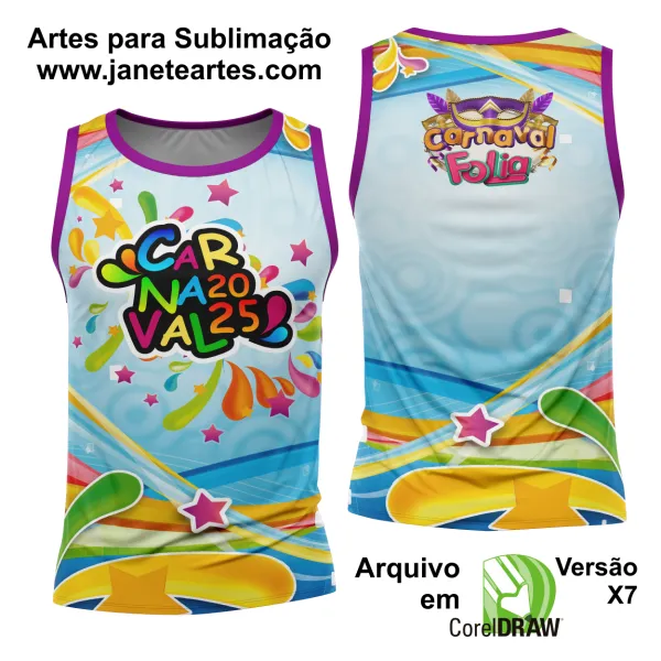 Arte Estampa Camisa Abadá de Carnaval 2025 - Modelo 23