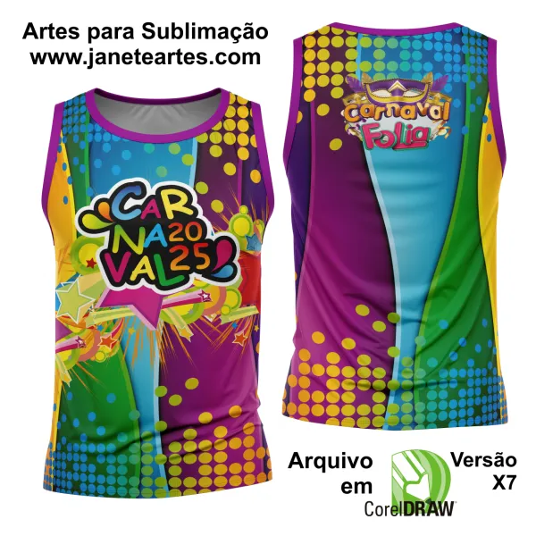 Arte Estampa Camisa Abadá de Carnaval 2025 - Modelo 23