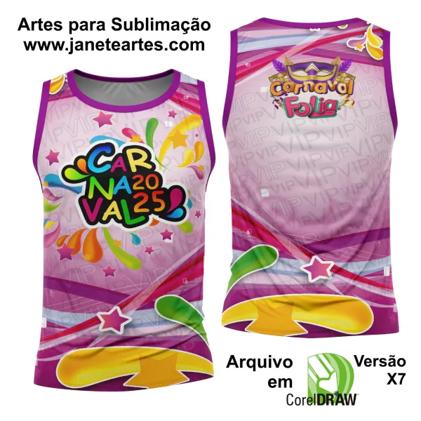 Arte Estampa Camisa Abadá de Carnaval 2025 - Modelo 23