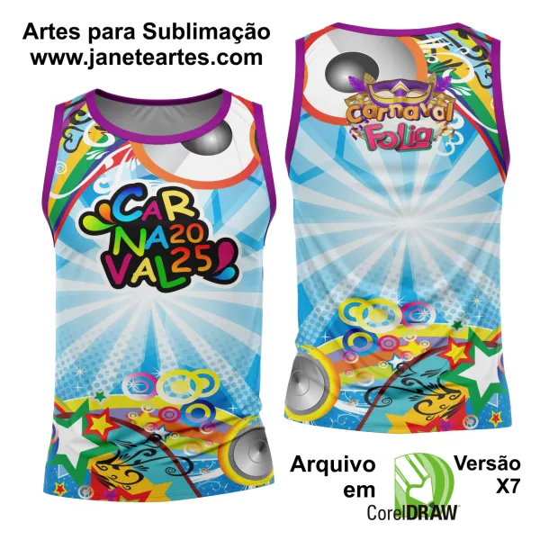 Arte Estampa Camisa Abadá de Carnaval 2025 - Modelo 23