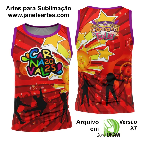 Arte Estampa Camisa Abadá de Carnaval 2025 - Modelo 23