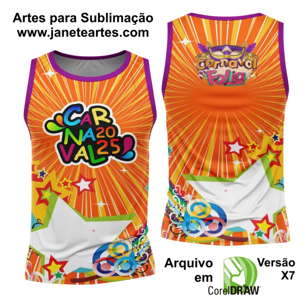 Arte Estampa Camisa Abadá de Carnaval 2025 - Modelo 23