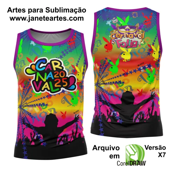 Arte Estampa Camisa Abadá de Carnaval 2025 - Modelo 23