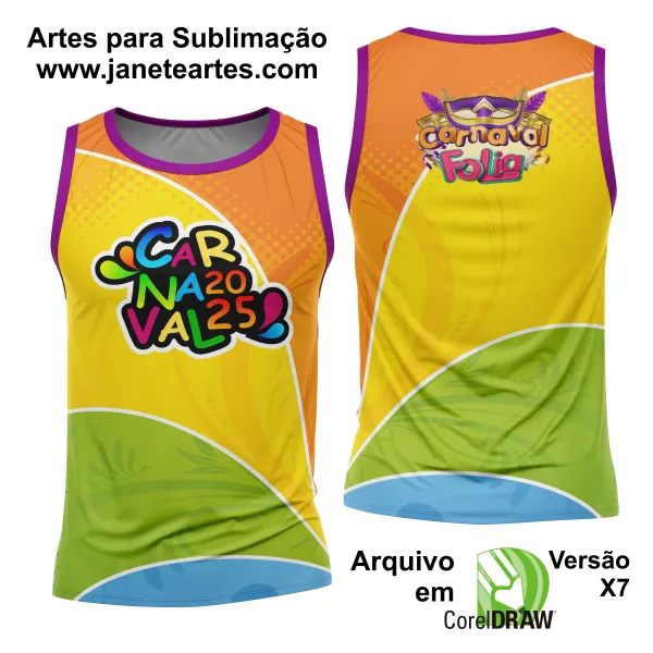 Arte Estampa Camisa Abadá de Carnaval 2025 - Modelo 23