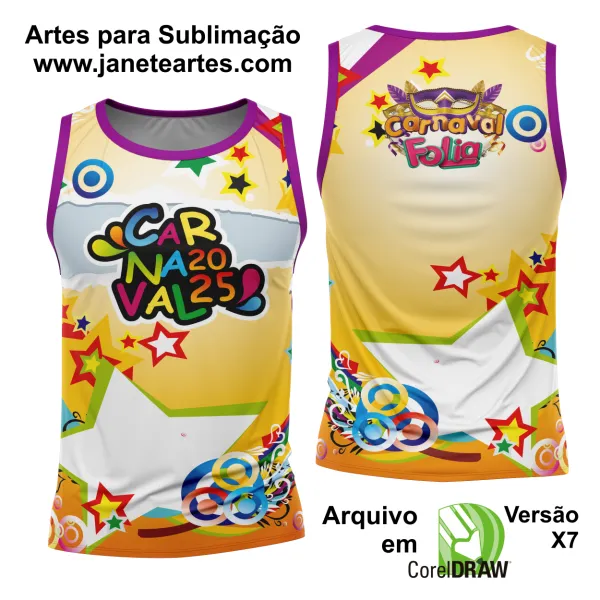 Arte Estampa Camisa Abadá de Carnaval 2025 - Modelo 23