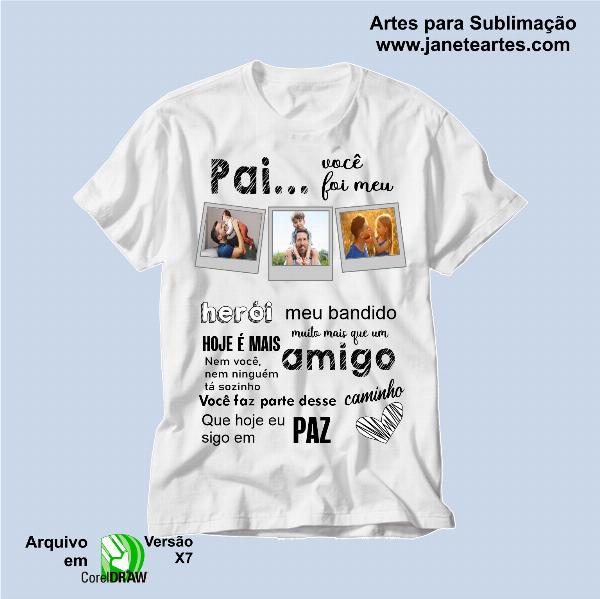 Arte Estampa Camisa Dia dos Pais 2024 - 2025 Avulsa