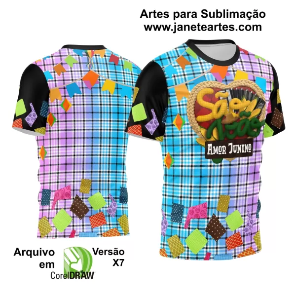 Arte Estampa Camisa Festa Junina Arraiá 2024