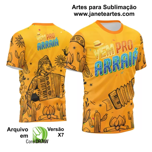 Arte Estampa Camisa Festa Junina Arraiá 2024