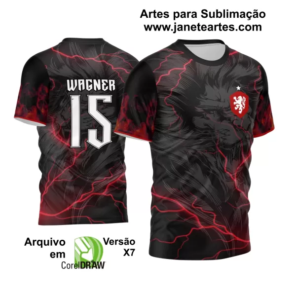 Arte Estampa Camisa INTERCLASSE Leão com raios 2024 - 2025