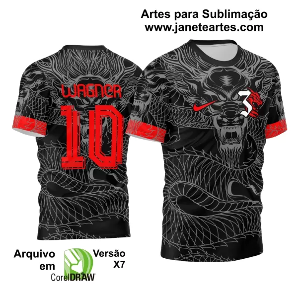 Arte Estampa Camisa Interclasse - Jogos Internos - 2024 - Dragão
