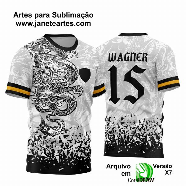 Arte Estampa Camisa Interclasse - Jogos Internos - 2024 - Dragão Branco
