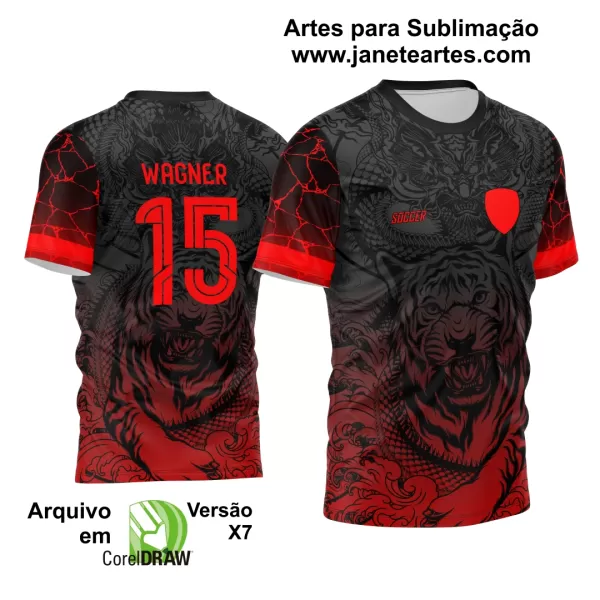 Arte Estampa Camisa Interclasse - Jogos Internos - 2024 - Dragão e Tigre