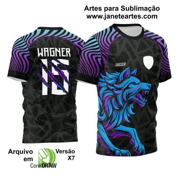 Arte Estampa Camisa Interclasse Lobo 2024 - 2025