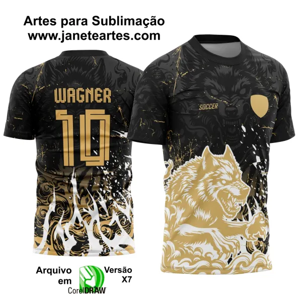 Arte Estampa Camisa Interclasse Lobo