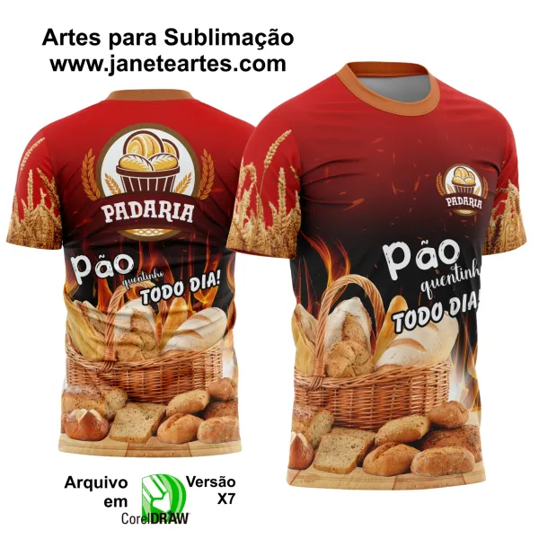 Arte Estampa Camisa Profissão - Padaria