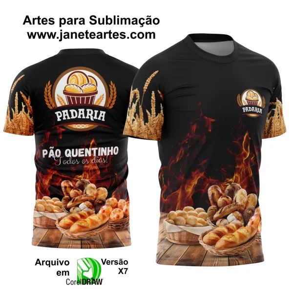 Arte Estampa Camisa Profissão - Padaria