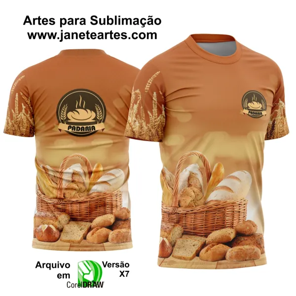 Arte Estampa Camisa Profissão - Padaria