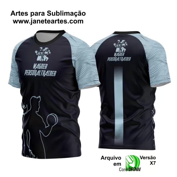 Arte Estampa Camisa Profissão - Personal Trainer Academia Fitness