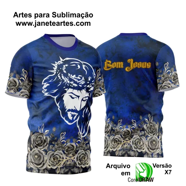 Arte Estampa Camisa Religião 2024 - Bom Jesus