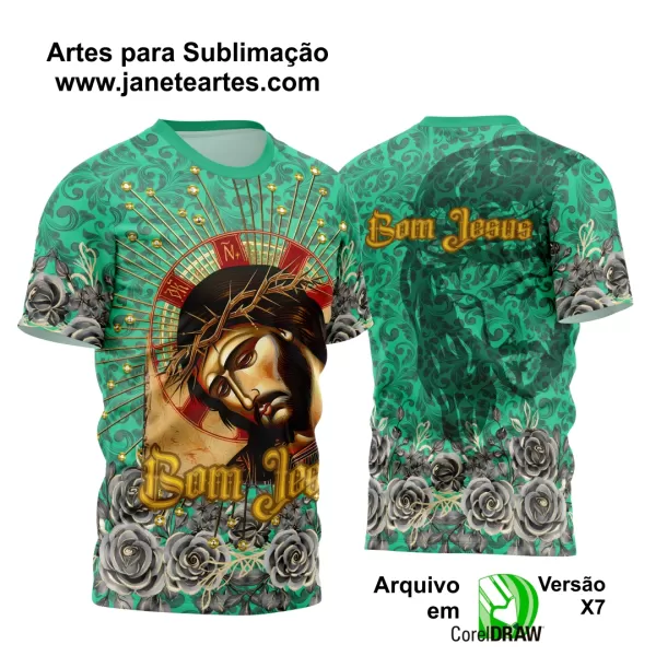 Arte Estampa Camisa Religião 2024 - Bom Jesus