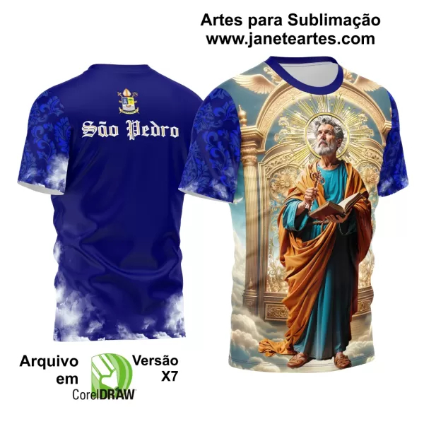 Arte Estampa Camisa Religião 2024 - São Pedro