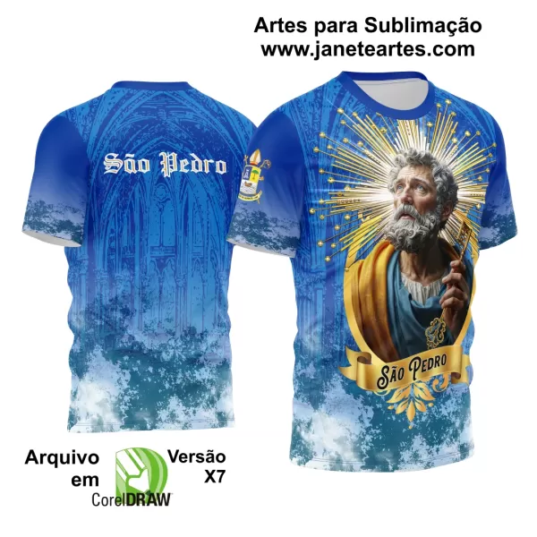 Arte Estampa Camisa Religião 2024 - São Pedro