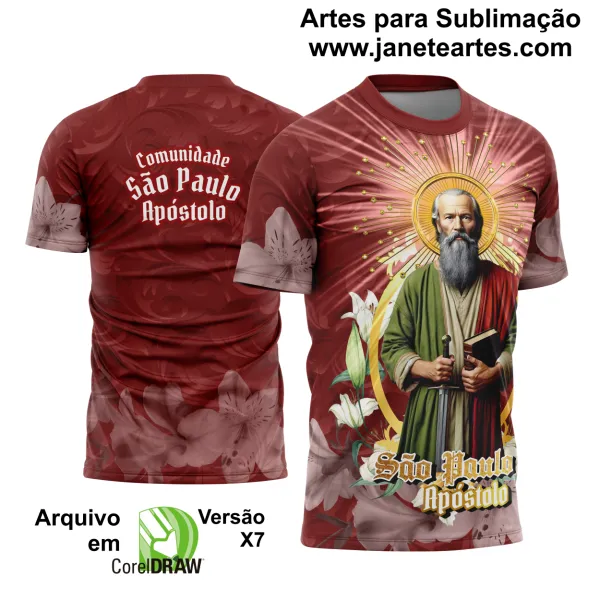 Arte Estampa - Camisa de Religião - São Paulo Apóstolo 2025