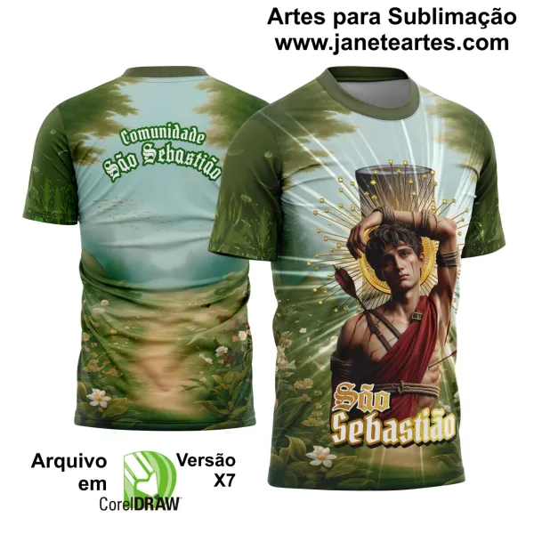 Arte Estampa Camisa São Sebastião 2025 Modelo 16